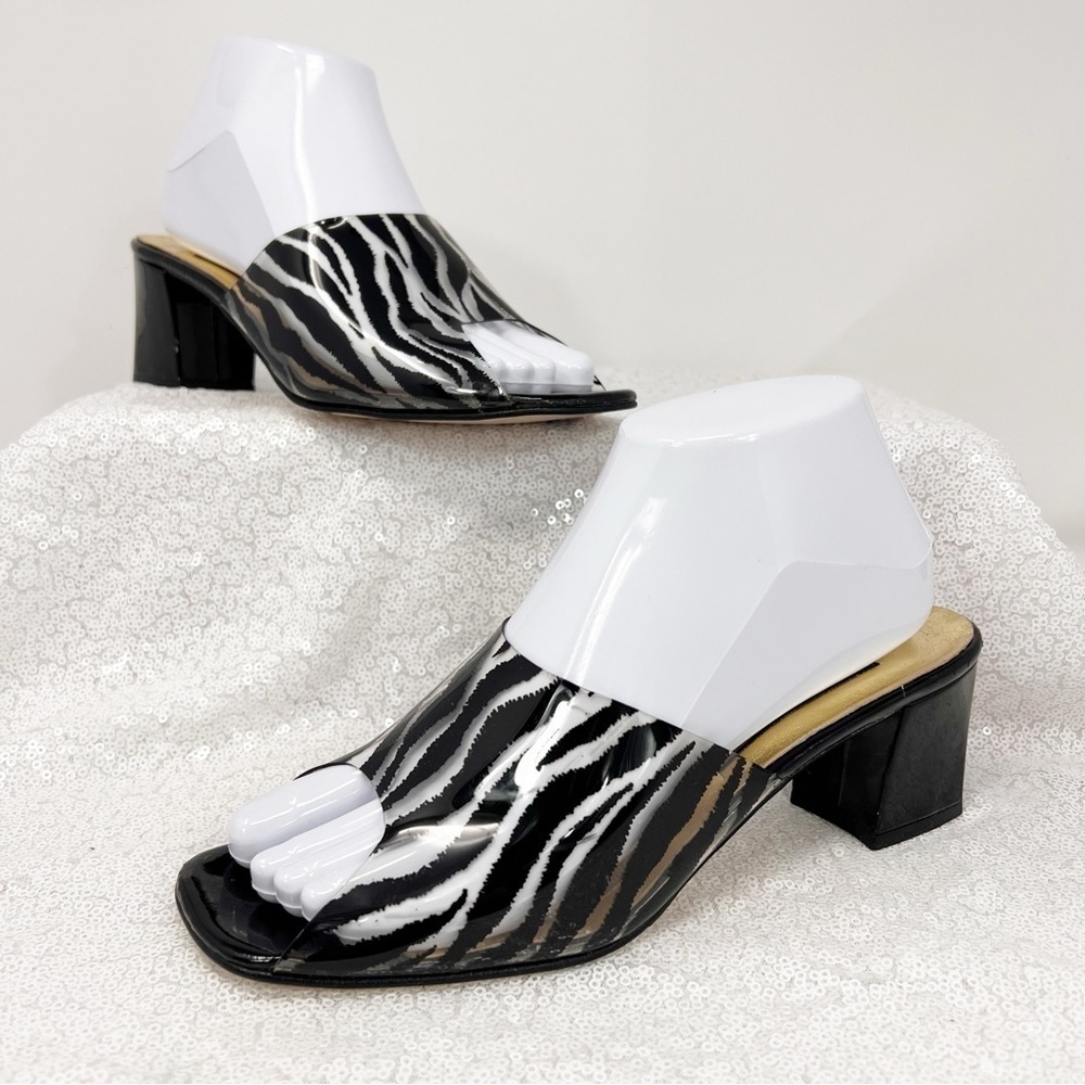 J.Renee vintage mules & clogs for women animal/zebra print. Size 7.5